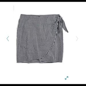 Madewell Wrap Gingham Skirt